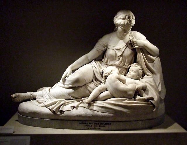 William Henry Rinehart ipernity Latona and her Children Apollo and Diana by