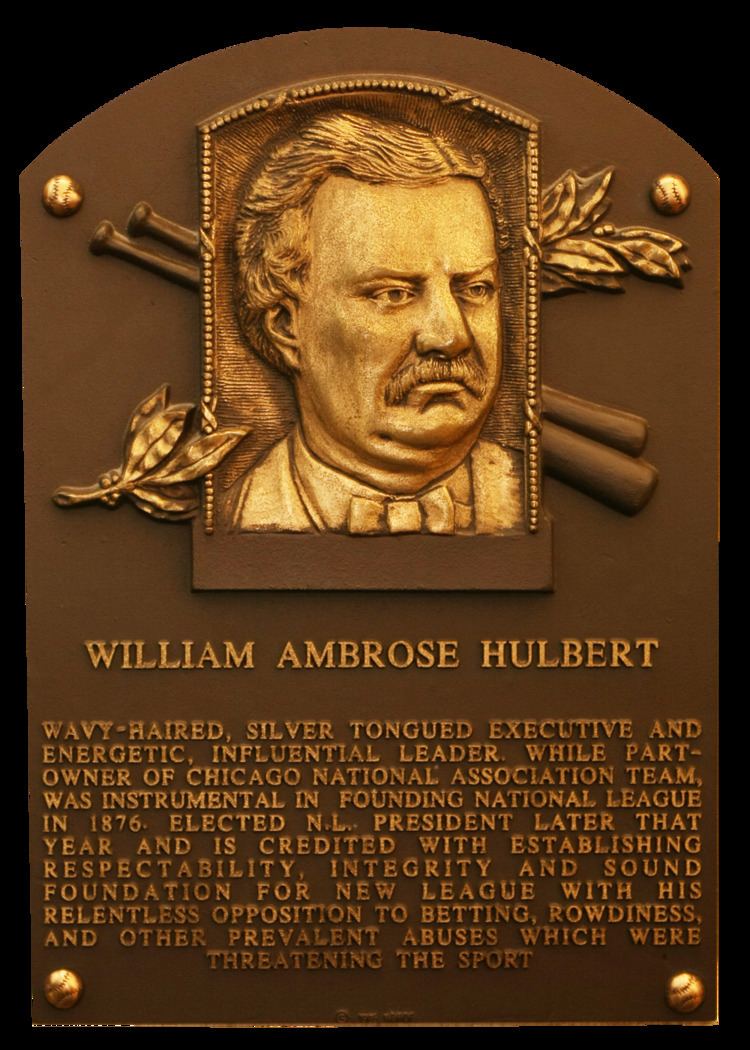 William Hulbert Hulbert William Baseball Hall of Fame