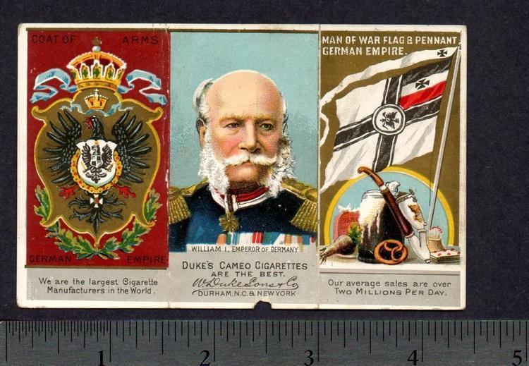 William I, German Emperor 1888 William 1 Emperor of Germany N126 Duke Ruler Coat of
