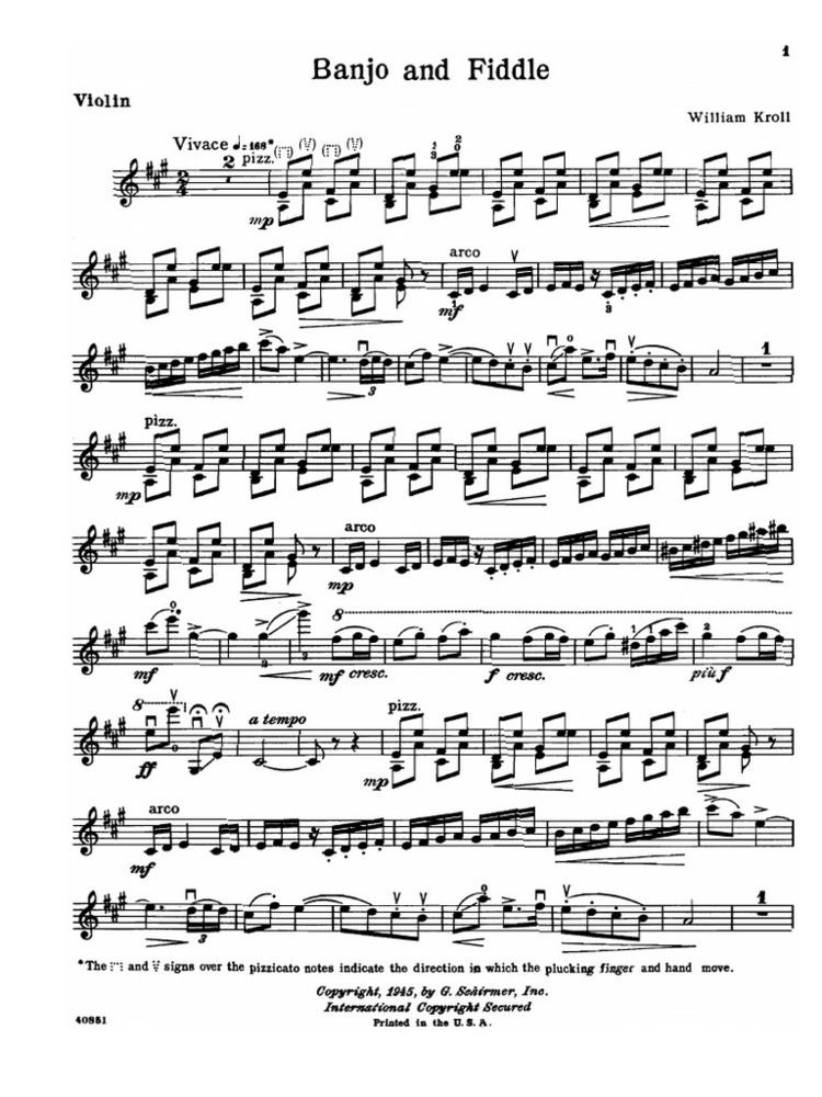 William Kroll - Banjo and Fiddle | PDF