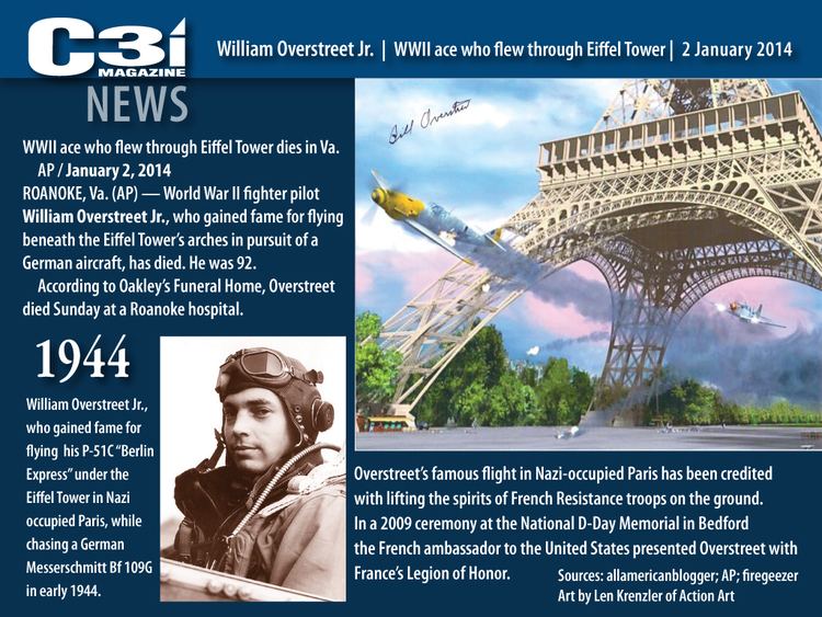 William Overstreet Jr. 2 January 2014 William Overstreet Jr WWII ace who