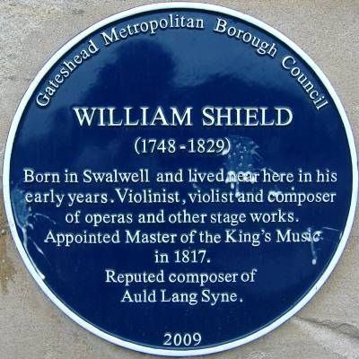 William Shield William Shield blue plaque in Gateshead Blue Plaque Places
