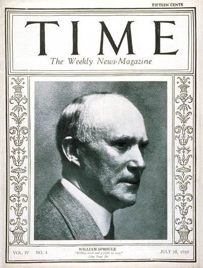 William Sproule TIME Magazine Cover William Sproule July 28 1924