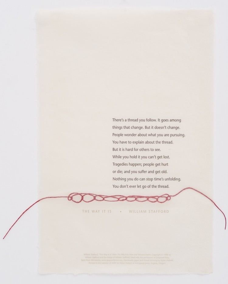 William Stafford (poet) The Way It Is broadside featuring William Staffords poetry a
