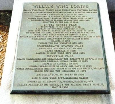 William Wing Loring William Wing Loring Monument St Augustine Florida