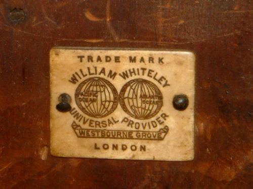 William Whiteley Victorian Oak Wellington Chest Bearing Label Of william