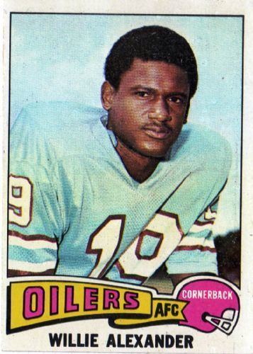 Willie Alexander (American football) HOUSTON OILERS Willie Alexander 139 TOPPS 1975 NFL American