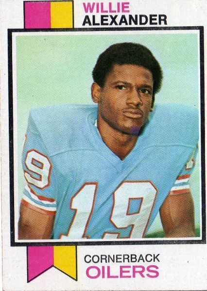 Willie Alexander (American football) HOUSTON OILERS Willie Alexander 253 TOPPS 1973 NFL American