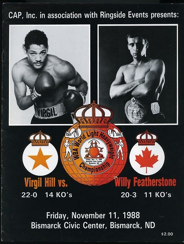 Willie Featherstone 1988 VIRGIL HILL vs WILLIE FEATHERSTONE OnSite Boxing Program
