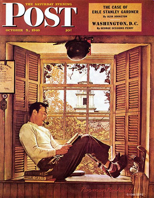 Willie Gillis Willie Gillis in College by Norman Rockwell The Saturday Evening Post