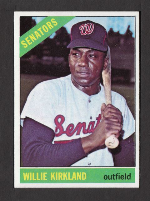 Willie Kirkland 1966 Topps Willie Kirkland Washington Senators 434 Baseball Card eBay