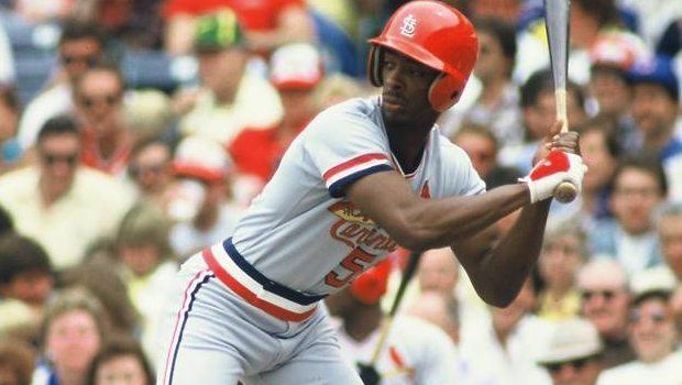 Former St. Louis Cardinals centerfielder Willie McGee and his former  manager National Baseball Hall of Fame member Whitey Herzog, look at McGee's  new placque following Cardinals Hall of Fame ceremonies in St.