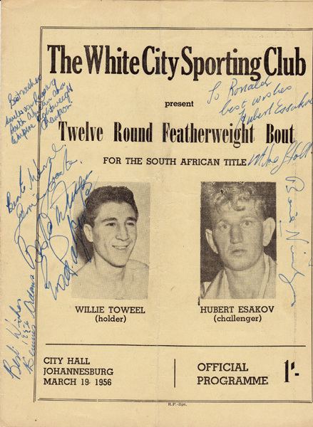 Willie Toweel South Africa Boxers Autographs Archives Page 2 of 2 African Ring