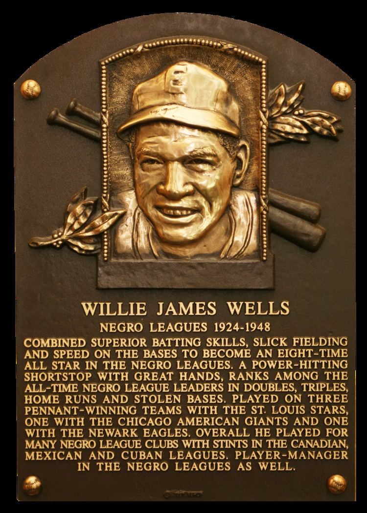Willie Wells Wells Willie Baseball Hall of Fame