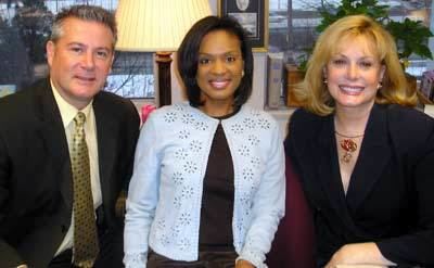 The Fox 8 Anchors-Bill Martin, Stacey Bell, and Wilma Smith smiling altogether