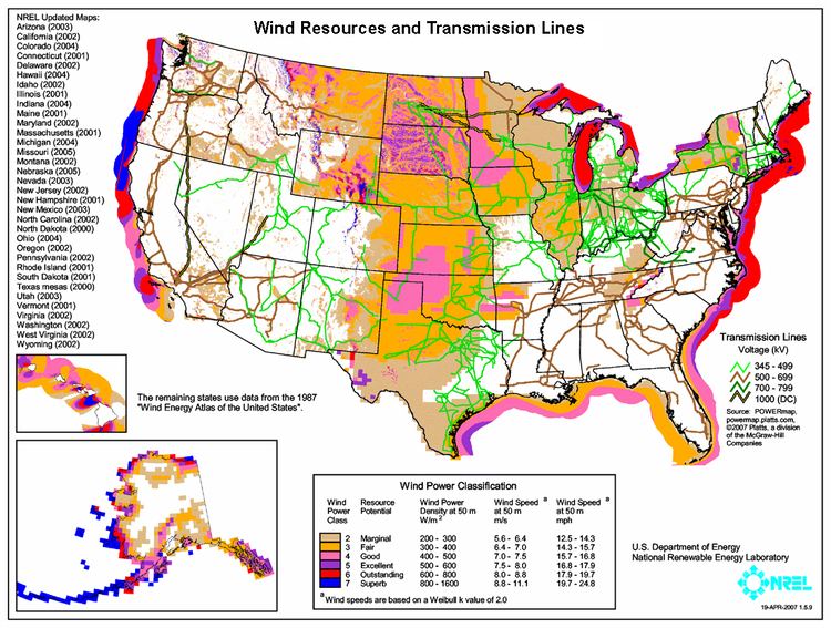 Wind generation potential in the United States