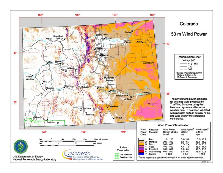 Wind power in Colorado