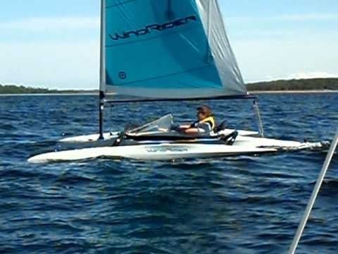 WindRider 16 Rob sailing a Windrider 16 for the first time YouTube