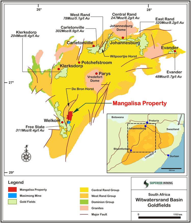 Witwatersrand Basin Superior Mining International Corporation Geology