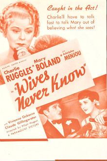 Wives Never Know movie poster