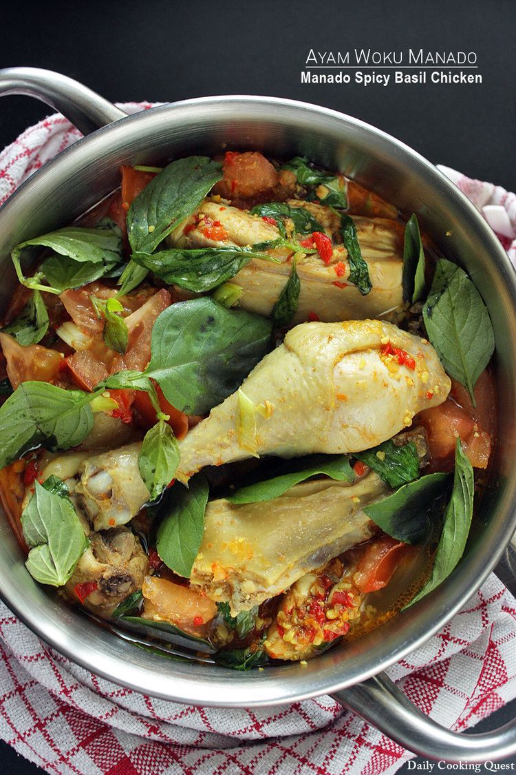 Woku Ayam Woku Manado Manado Spicy Basil Chicken Daily Cooking Quest