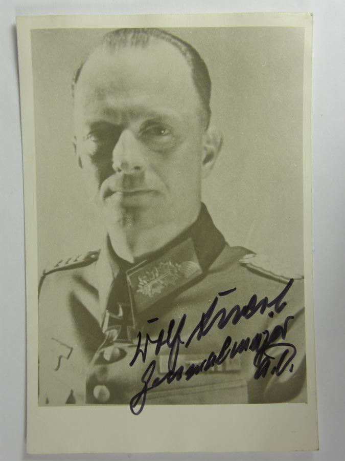 Wolf Ewert Postwar signed Knight Cross winner Gen Major Wolf Ewert