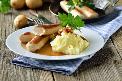 Wollwurst Wollwurst die nackerte oder gschwollene bayerische Wurst