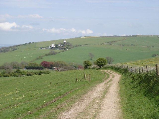 Wolstonbury Hill FileView towards Clayton Windmills from the east side of