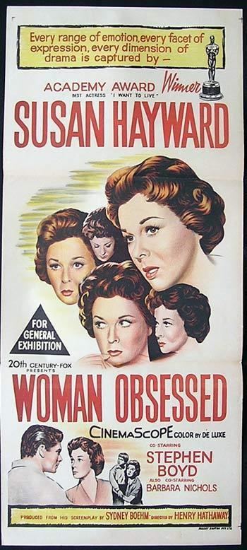 A WOMAN OBSESSED 59 Susan Hayward Movie poster