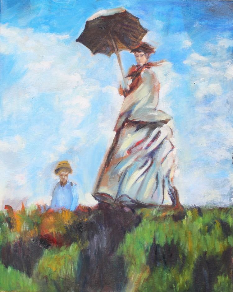 Woman with a Parasol - Madame Monet and Her Son Adaptation of Woman with a ParasolMadame Monet and Her Son by
