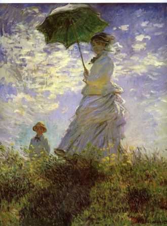 Woman with a Parasol - Madame Monet and Her Son Claude Monets Famous Painting Woman with a Parasol About Famous
