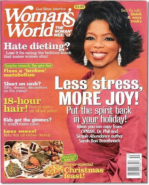 Woman's World Change Thats Right Now Review WOMANs WORLD MAGAZINE OPRAH COVER