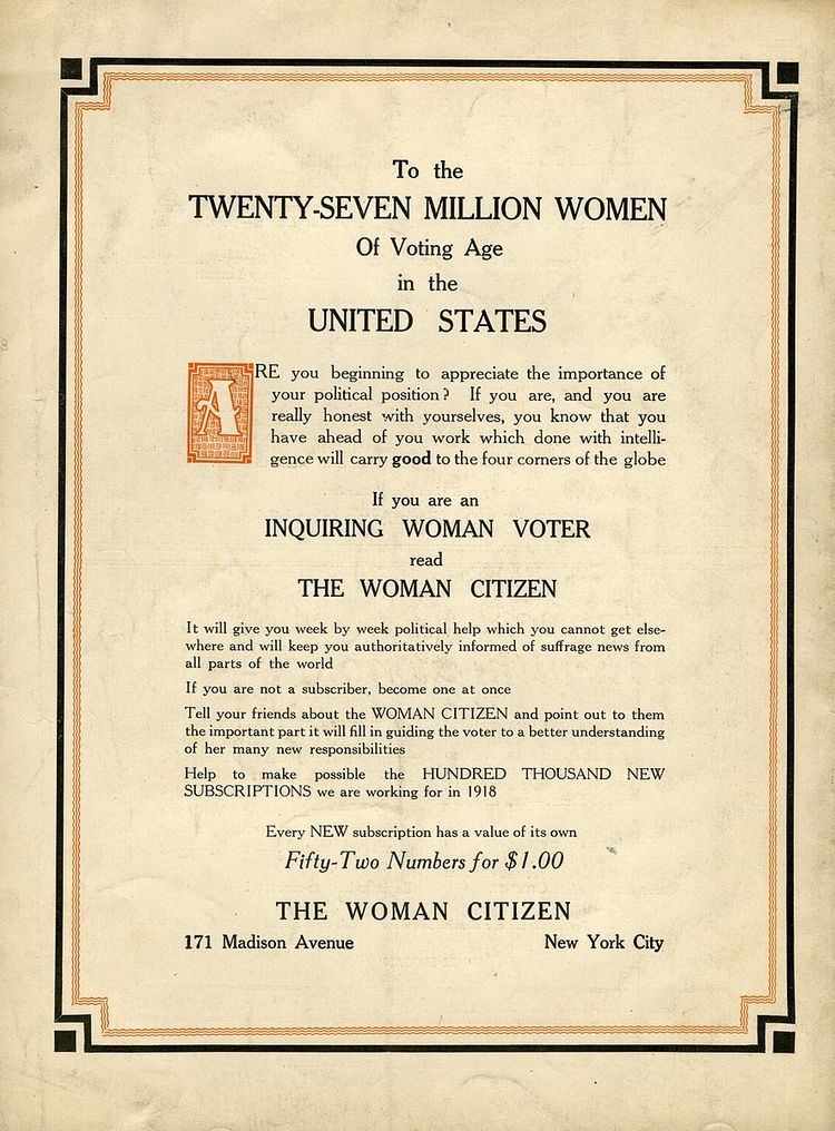 Women's suffrage organizations and publications