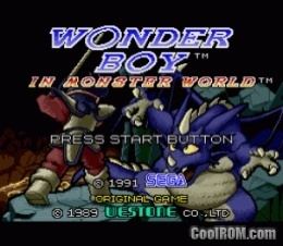 Wonder Boy in Monster World Wonder Boy in Monster World ROM Download for Sega Genesis CoolROMcom