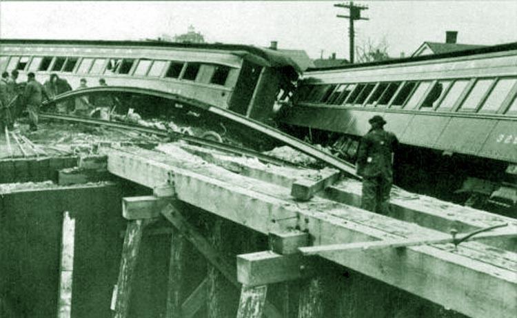 Woodbridge train wreck Woodbridge NJ Commuter Train Plunges Off Trestle Feb 1951
