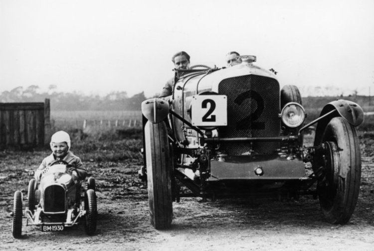 Woolf Barnato Frank Clement and Woolf Barnato in a Bentley Speed 6