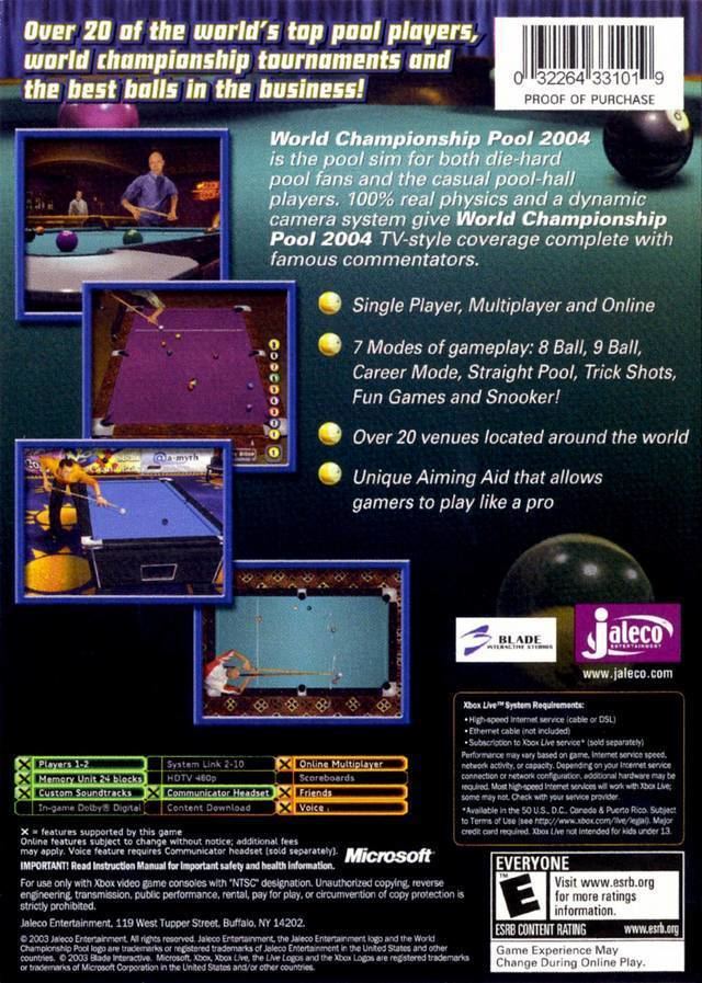 World Championship Pool 2004 World Championship Pool 2004 Box Shot for Xbox GameFAQs