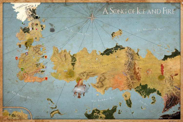 World of A Song of Ice and Fire A Song Of Ice And Fire World Map JIMLYNN