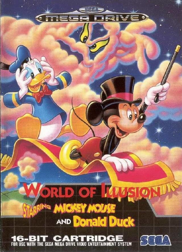 World of Illusion Starring Mickey Mouse and Donald Duck World of Illusion Starring Mickey Mouse Donald Duck Box Shot for