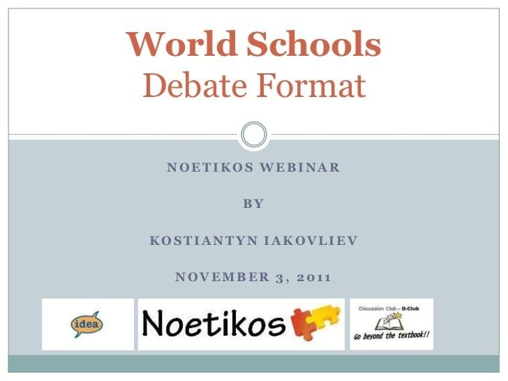 World Schools Style debate httpsimageslidesharecdncomworldschools11112
