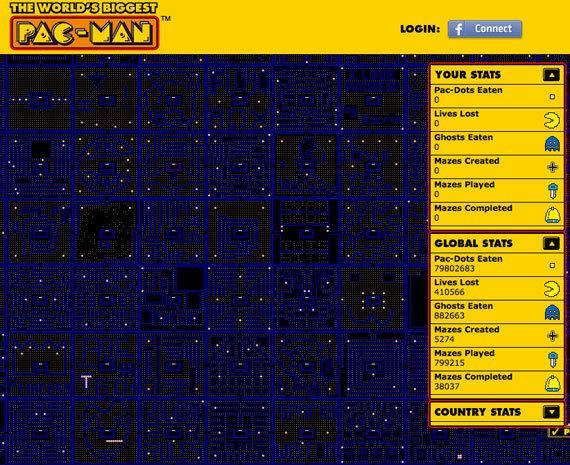 World's Biggest Pac-Man The Worlds Biggest PacMan game takes over the internet your life
