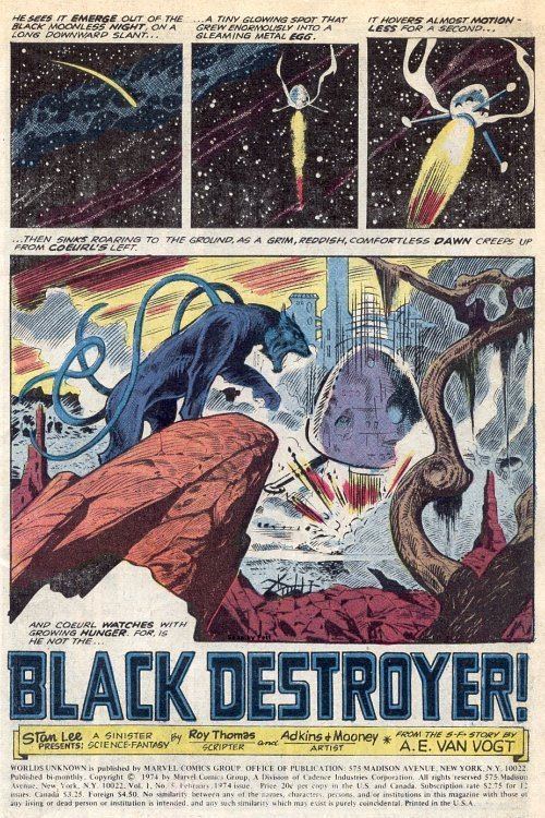 Worlds Unknown Atomic Kommie Comics Reading Room WORLDS UNKNOWN Black Destroyer