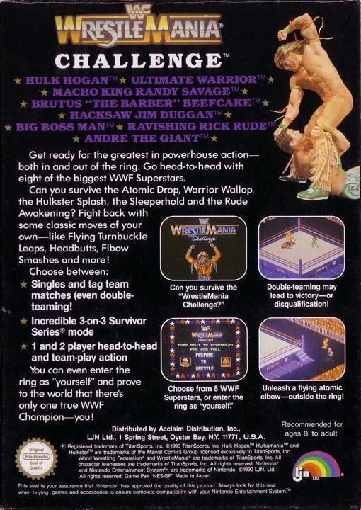 WWF WrestleMania Challenge WWF Wrestlemania Challenge Box Shot for NES GameFAQs
