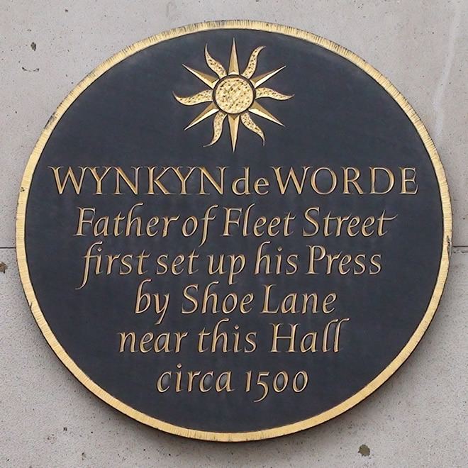 Wynkyn de Worde Wynkyn de Worde London Remembers Aiming to capture all