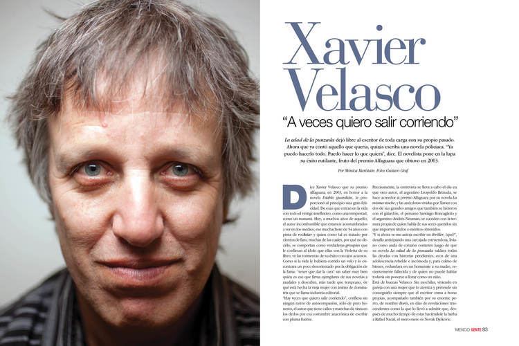 Xavier Velasco Xavier Velasco A veces quiero salir corriendo gente y la actualidad