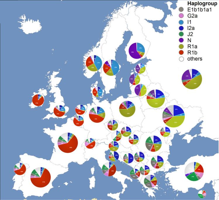 Y-DNA haplogroups in populations of Europe
