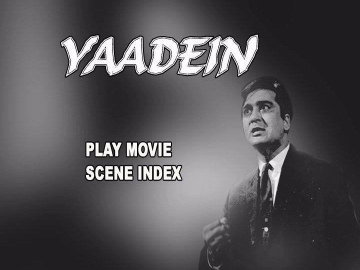 Yaadein (1964 film) zulmnet View topic Yaadein DVD 1964 Sunil Dutt DVD shots