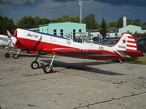 Yakovlev Yak-50 (1975) httpsuploadwikimediaorgwikipediacommonsthu