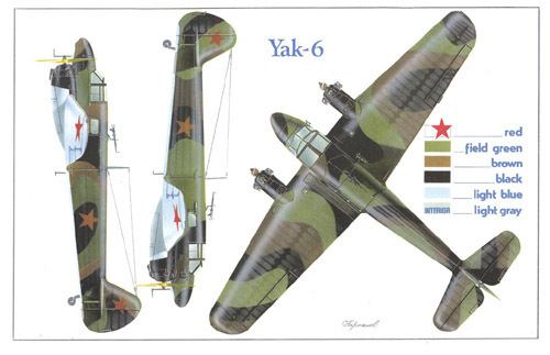Yakovlev Yak-6 Yak6 camo evolution