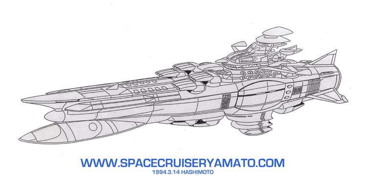 Yamato 2520 space battleship designs PreDesign 2520 Yamato sketch 2 MEAD